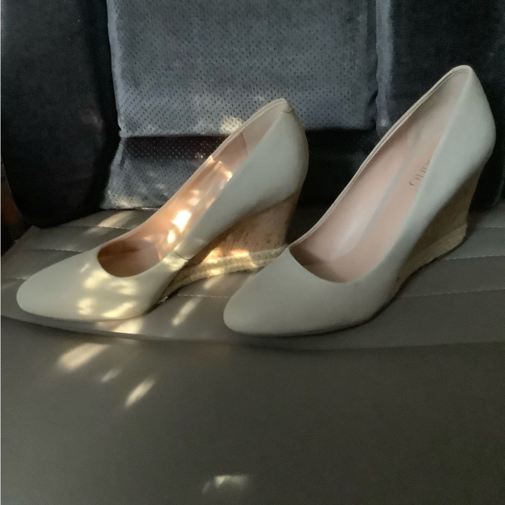 Franco Sarto Cream Wedge Heel 8.5